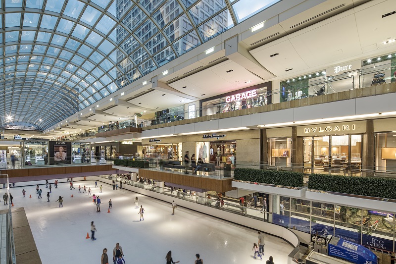 Interior of The Galleria shopping mall, Houston, Texas, USA Stock