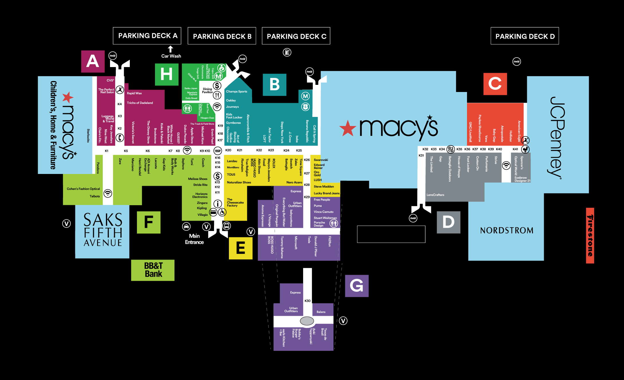 Complete List Of Stores Located At Dadeland Mall - A Shopping Center In 