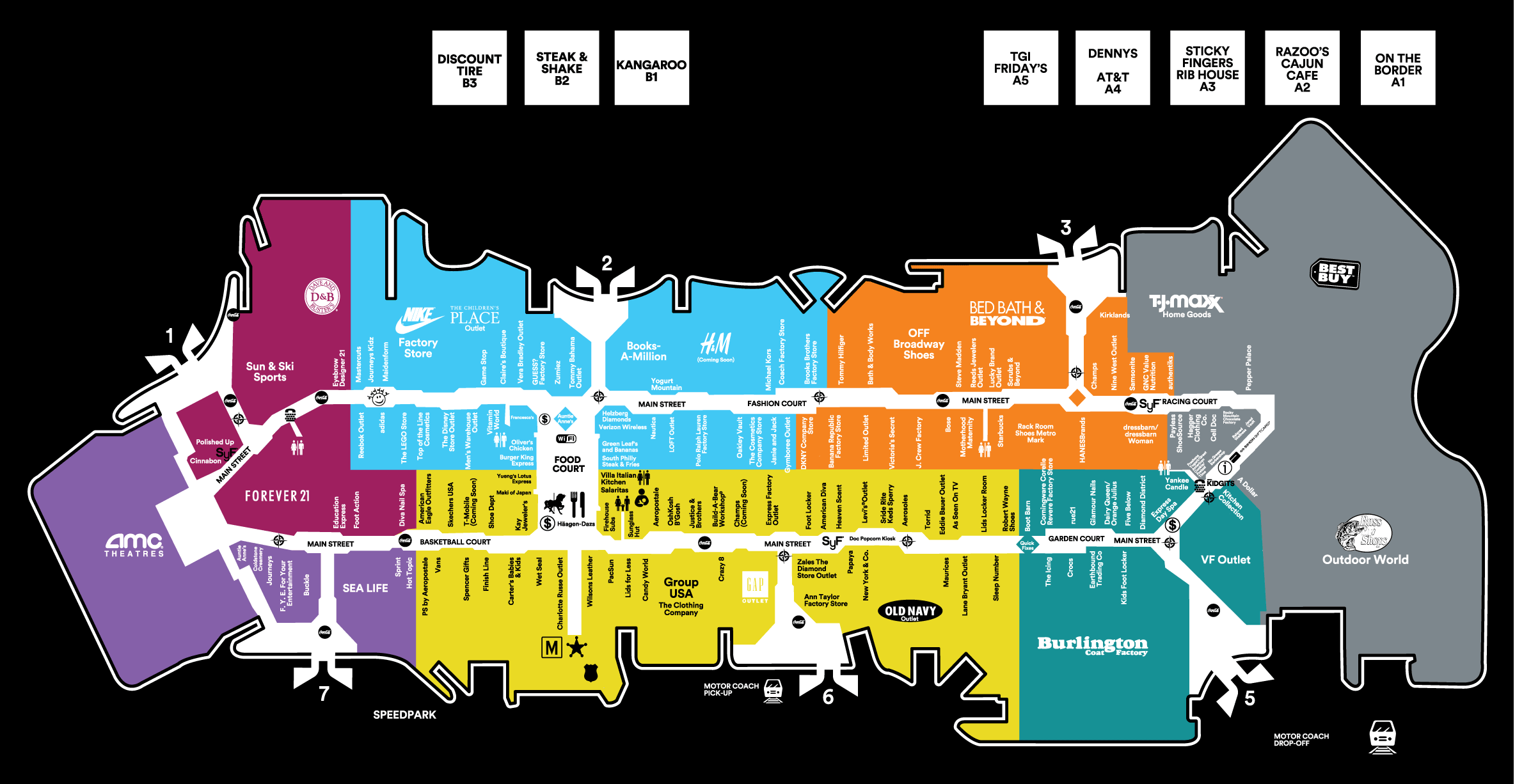 Concord Mills Map
