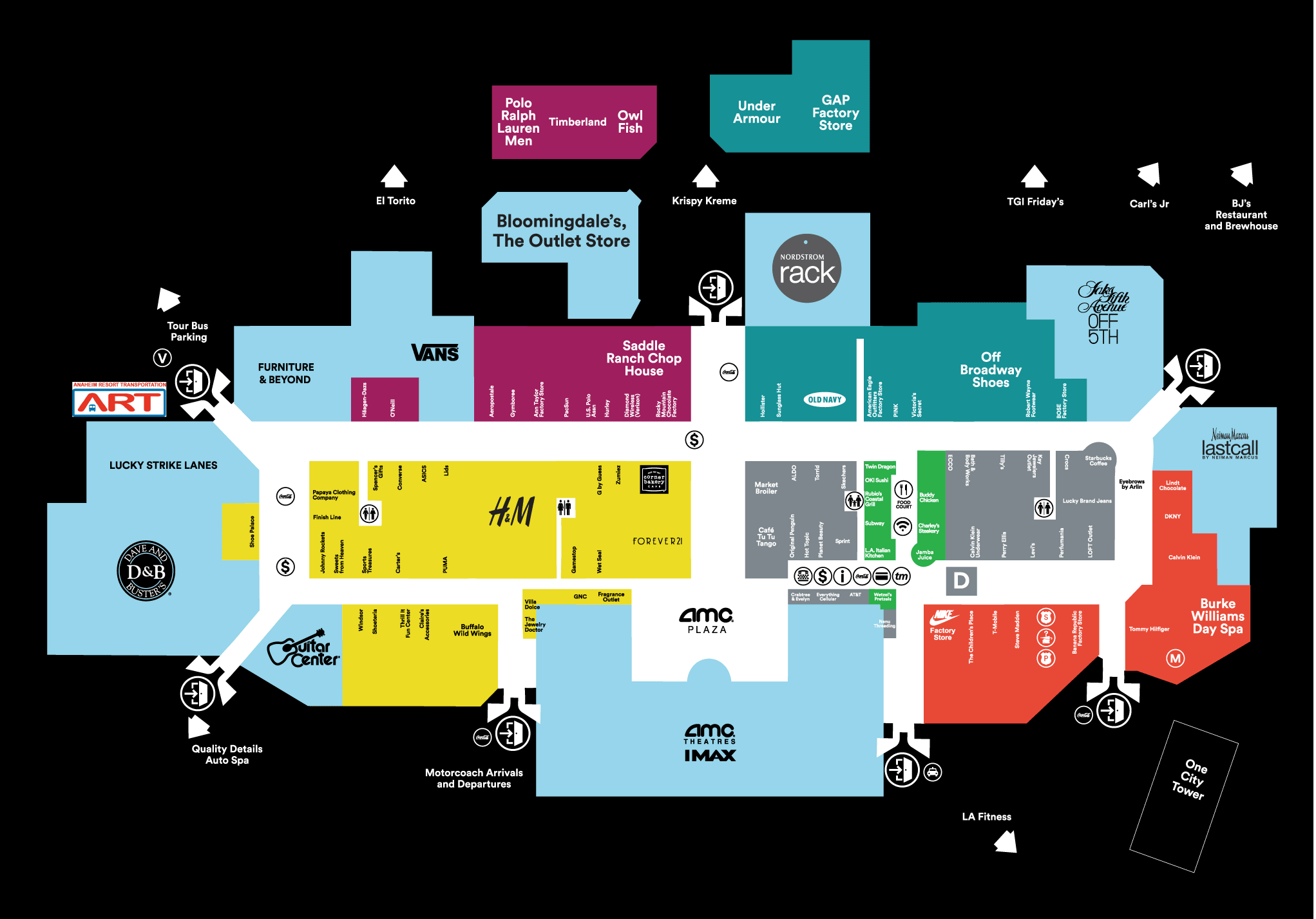 Outlet Mall Stores Map