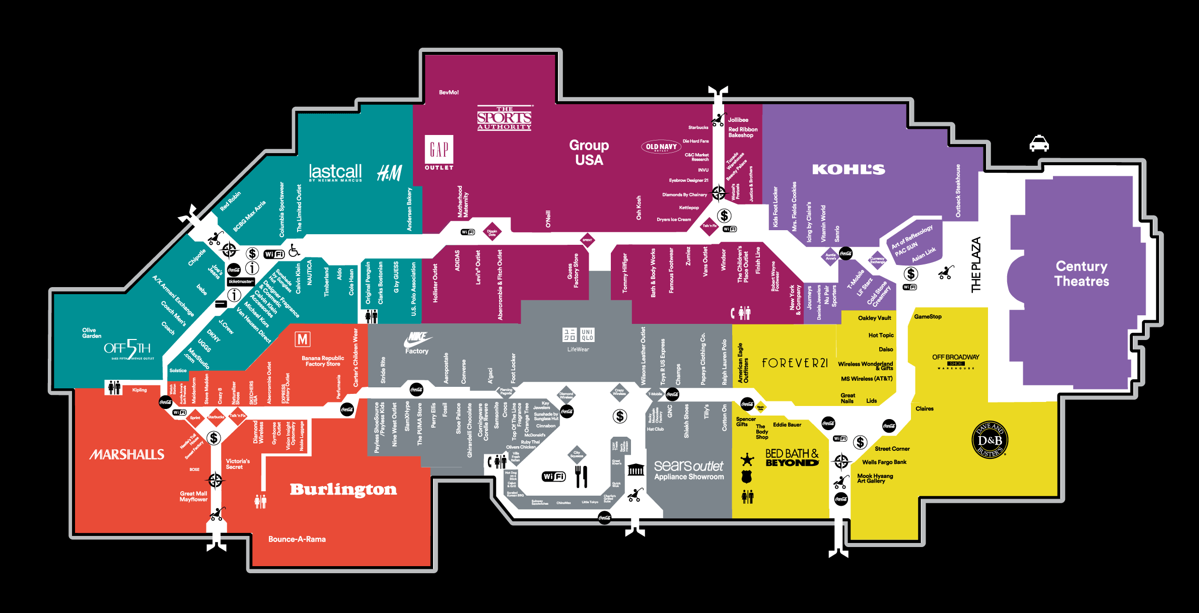 Outlet Mall Directory Map