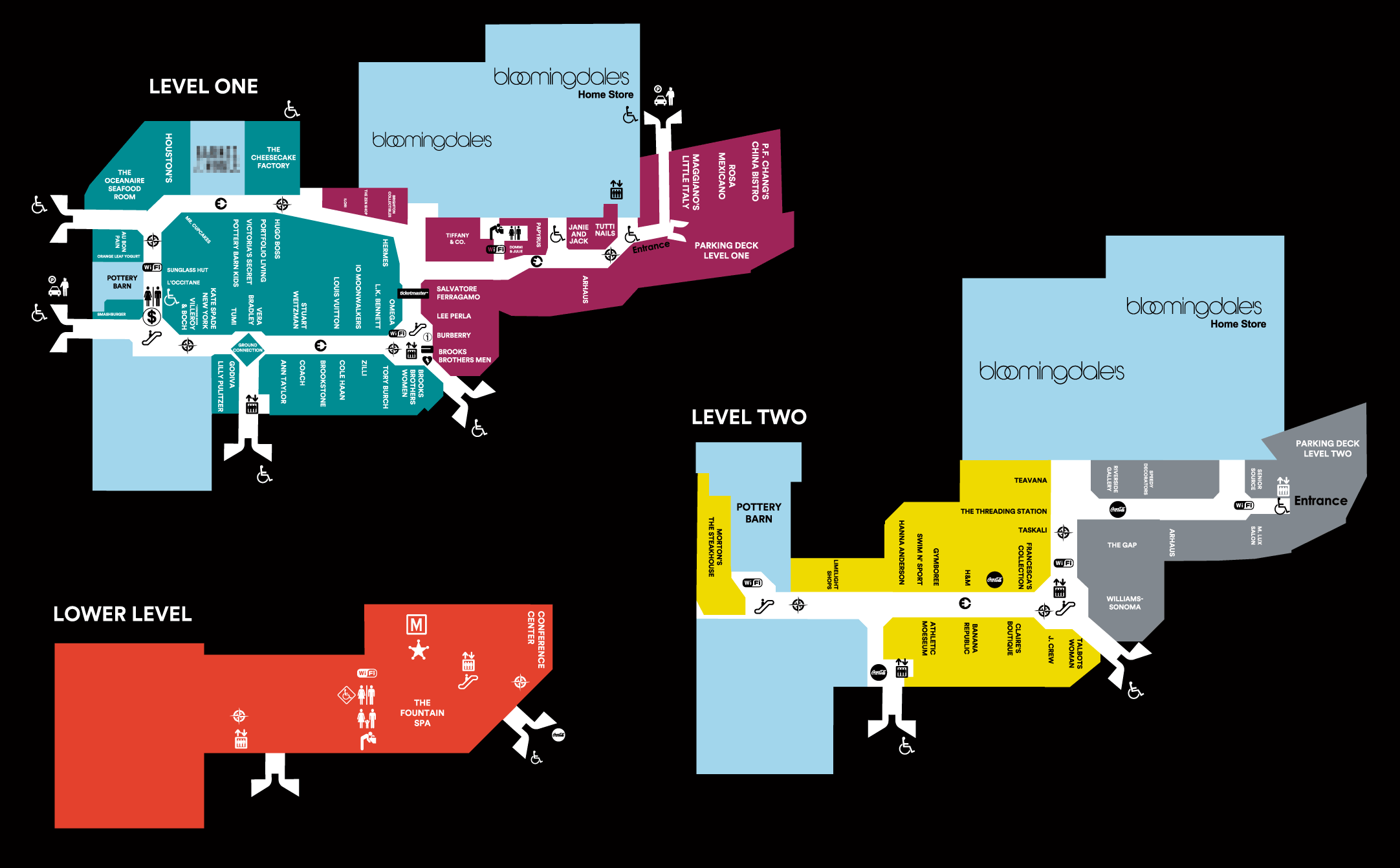 Mall Map of The Shops at Riverside®, a Simon Mall