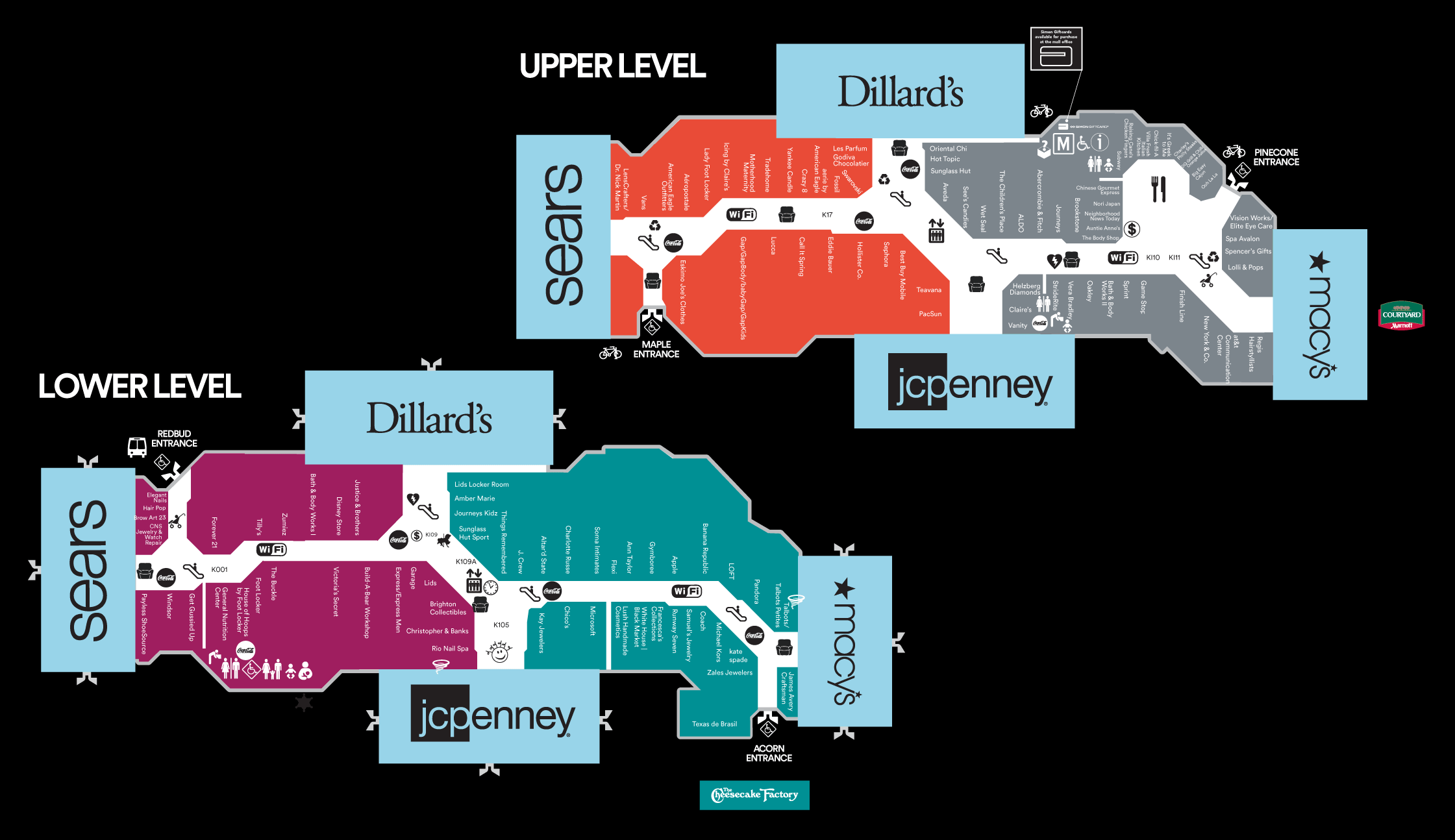 Mall Map Of Woodland Hills Mall U00ae  A Simon Mall