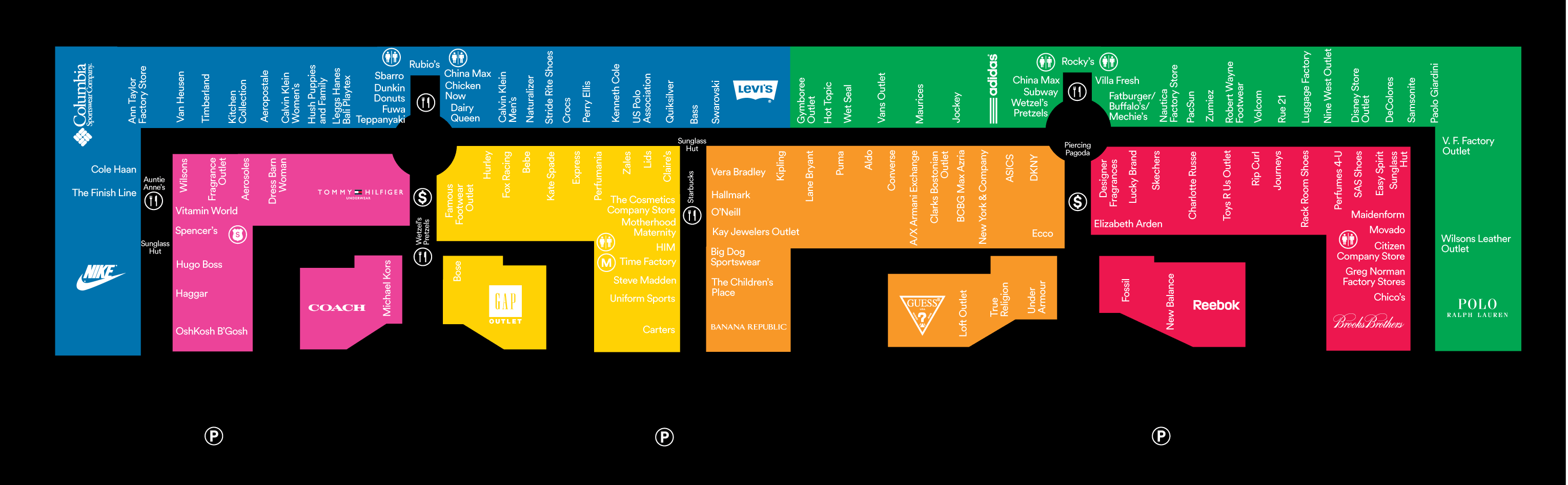 Complete List Of Stores Located At Las Vegas South Premium Outlets® - A Shopping Center In Las ...