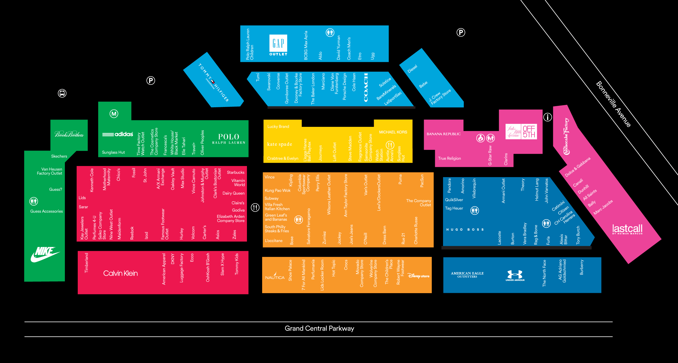 Center Map For Las Vegas North Premium Outlets® - A Shopping Center In Las Vegas, NV - A Simon ...