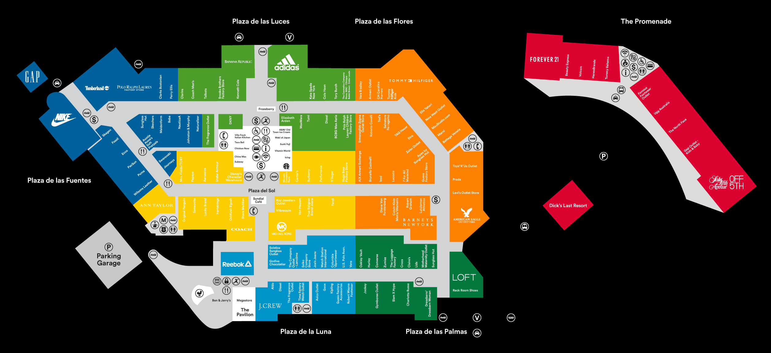 Complete List Of Stores Located At Orlando Vineland Premium Outlets 