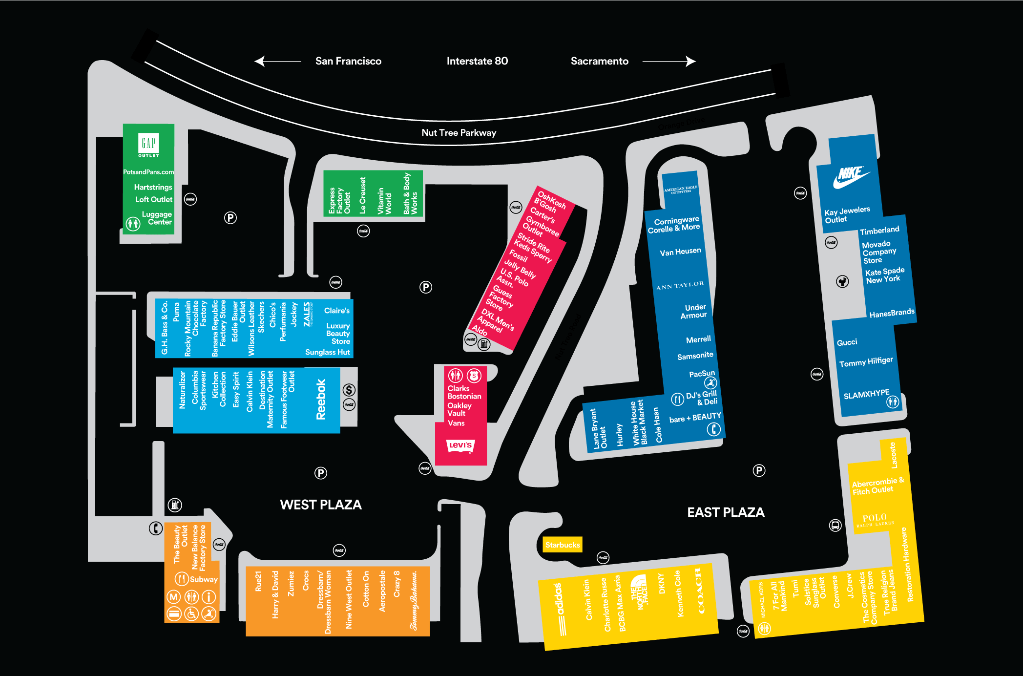 Outlet Mall San Francisco Map