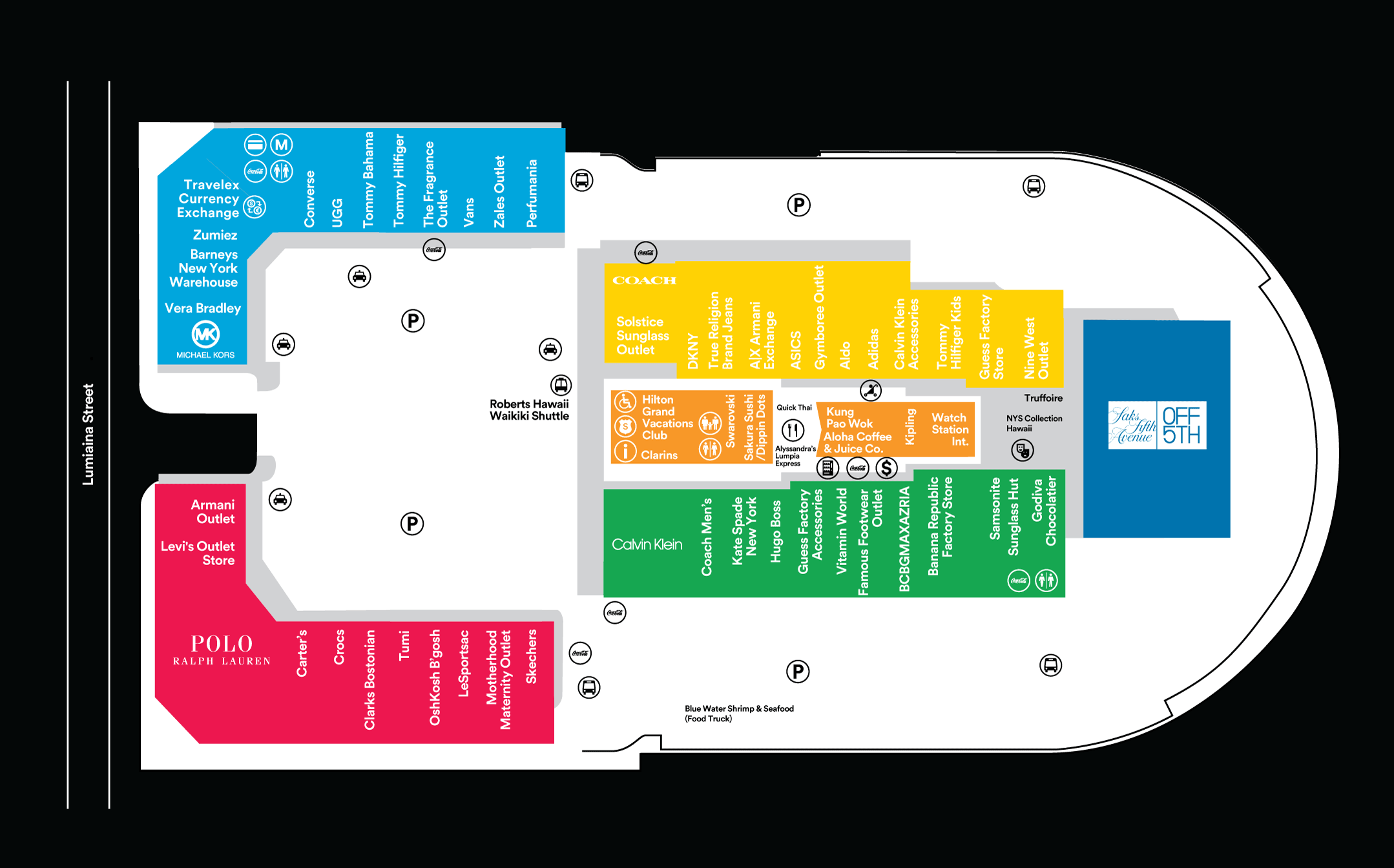 Complete List Of Stores Located At Waikele Premium Outlets® - A Shopping Center In Waipahu, HI ...