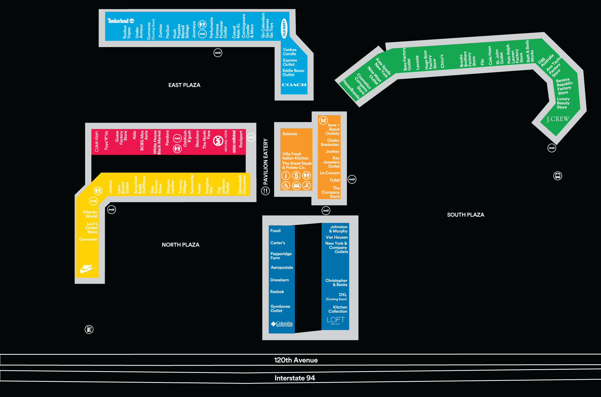 Outlet Mall Stores Map  Paul Smith