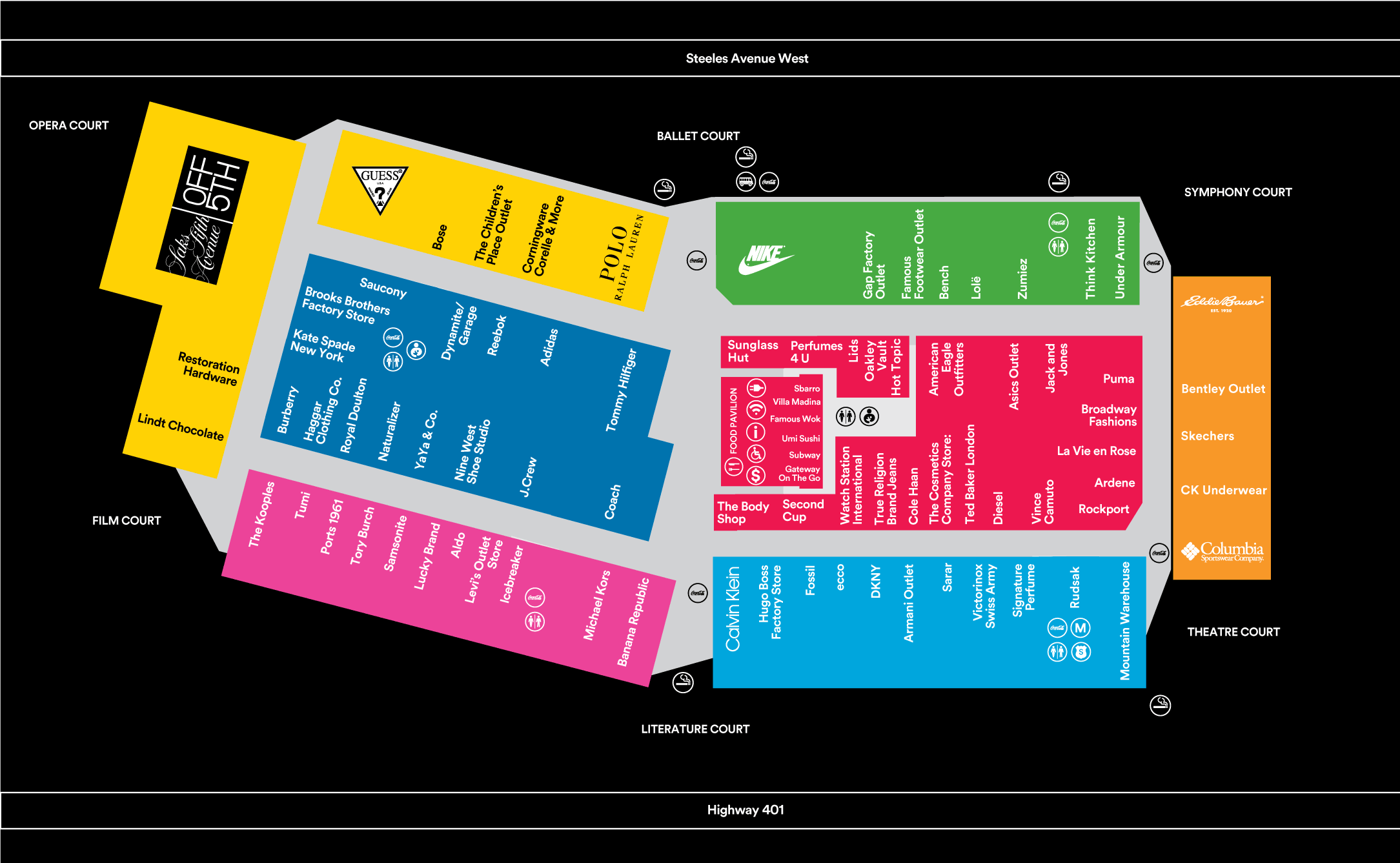 Palm beach outlets map