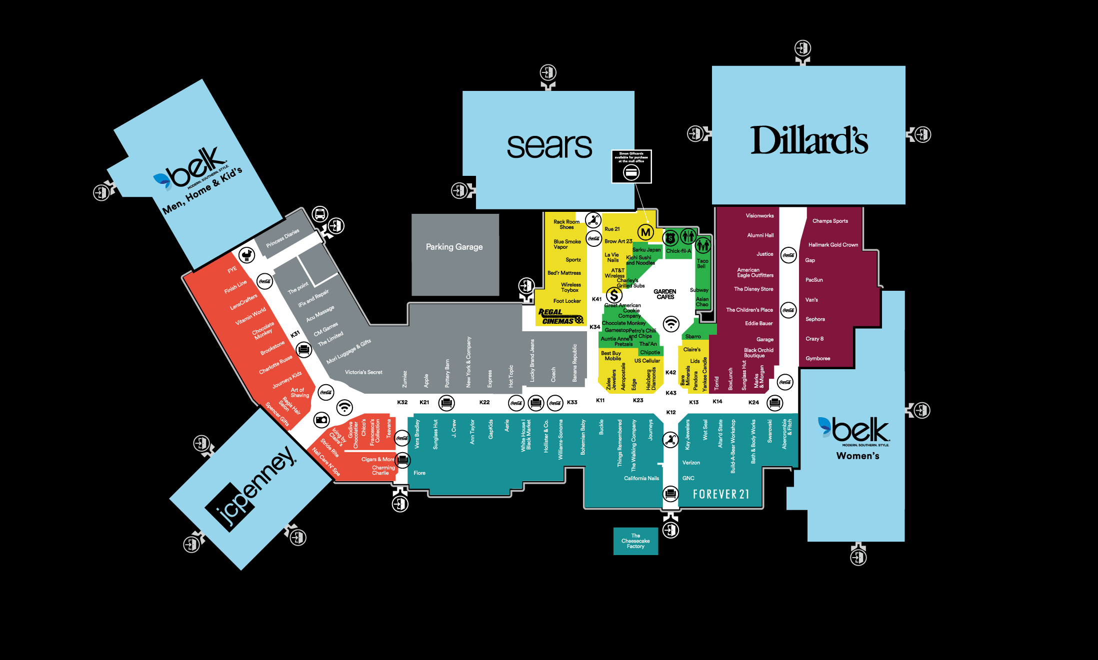 Complete List Of Stores Located At West Town Mall A Shopping Center